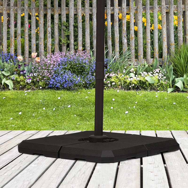Pied de parasol robuste - Capacité de 120 kg (264 lb), protège du vent grâce à sa conception en porte-à-faux et assure une utilisation fiable.
