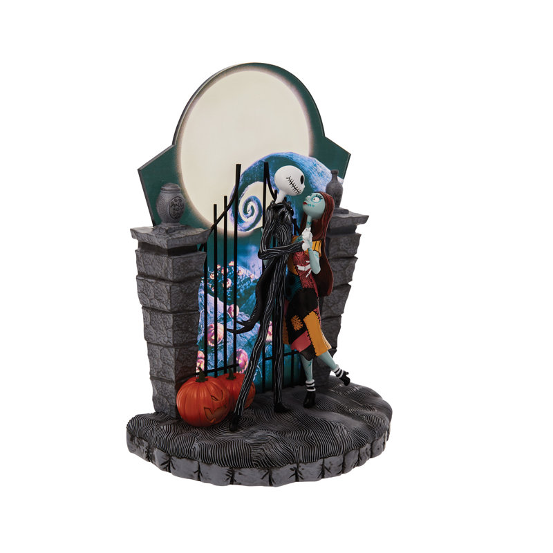 Disney Nightmare Before Christmas Jack Sally Light Up Figurine 9in H