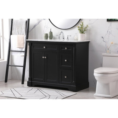 42'' Single Bathroom Vanity with Marble Top