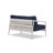 Delaine 56.5'' Wide Straight Powder Coated Aluminum Loveseat with Cushions-70110002-70110009