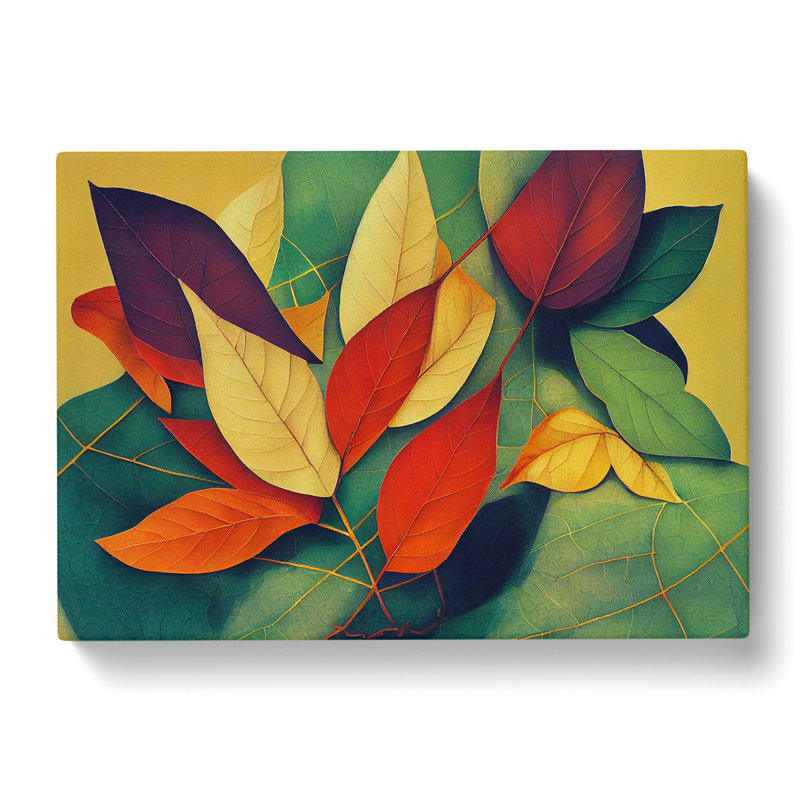 Gentle Leaf - Wrapped Canvas Print, 35cm H x 50cm W x 3cm D