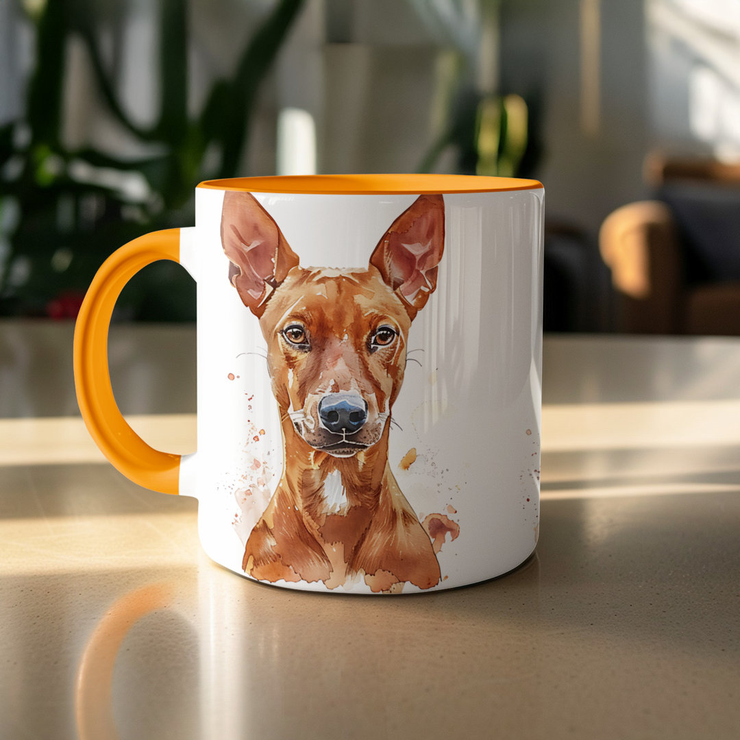 Husky Shiba Inu Watercolor Design 11oz Coffee Mug