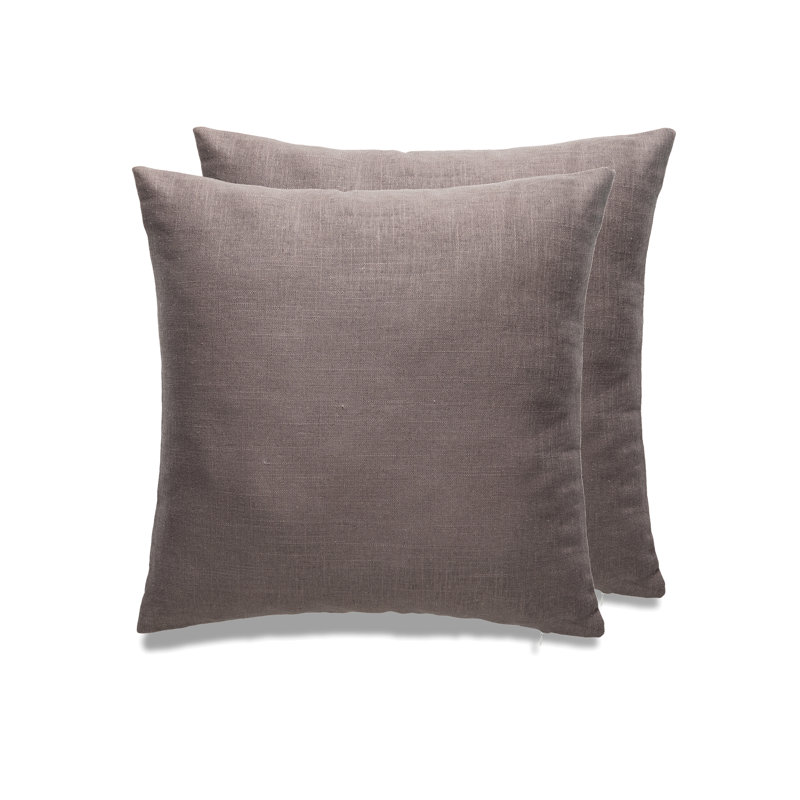 Housse de coussin carré et insert, polyester, gris