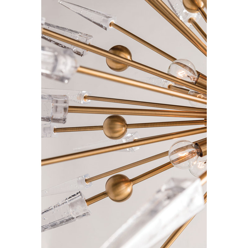 Sparta 18 - Light Chandelier, Aged Brass