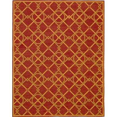 Hand-Knotted High-Quality Red and Gold Area Rug
