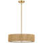 Lustre suspendu tambour en corde naturelle à 3 lumières Kamila-793147778