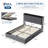 Full Size Lift Up Storage Bed, Upholstered Velvet Bed Frame with Storage Headboard, Metal Platform Bed, No Box Spring Needed, Solid Wooden Slats, Noise Free, Grey-283255572-283255570