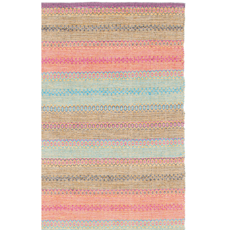 Tapis rayé en coton Montauk, Carré 6 pi