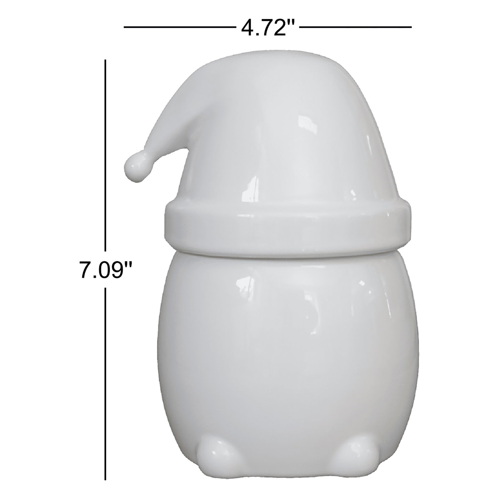 Ceramic Santa Holiday Accent, 7.09'' H x 4.72'' W x 4.72'' D