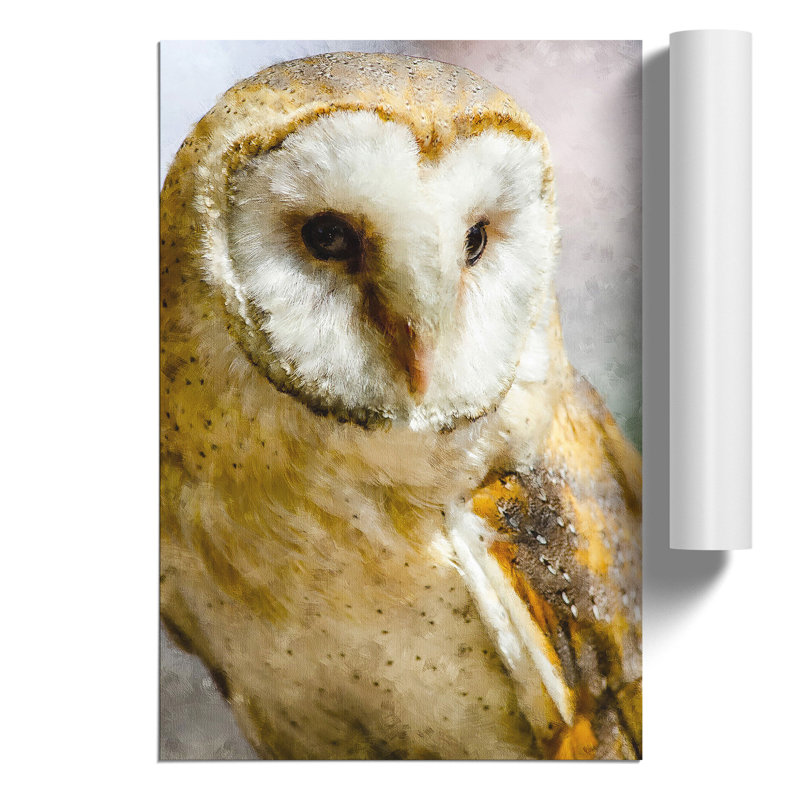 Barn Owl Painting - Frameless Print, 59cm H x 42cm W x 0.1cm D