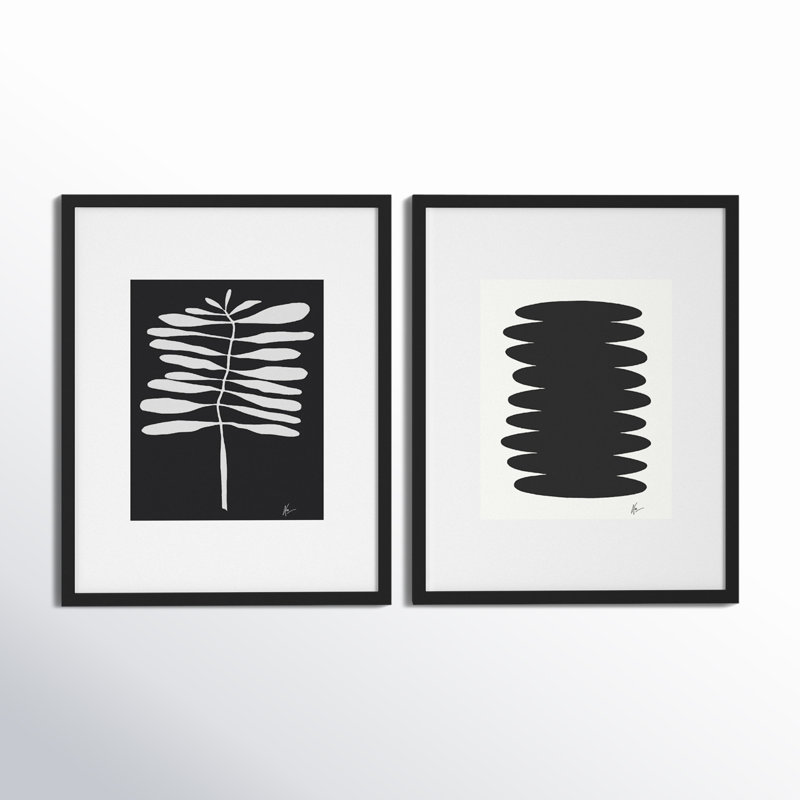 Flora 5&6 Print by Lee Lessem, Black Framed, 20" H x 32" W x 1.25" D