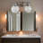 Black And Silver Wall Sconce, 2- With Clear Glass Shade, Modern For Bathroom Quality Bathroom, Living Room