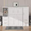 Grand lit escamotable avec tiroirs et tablettes-381021203