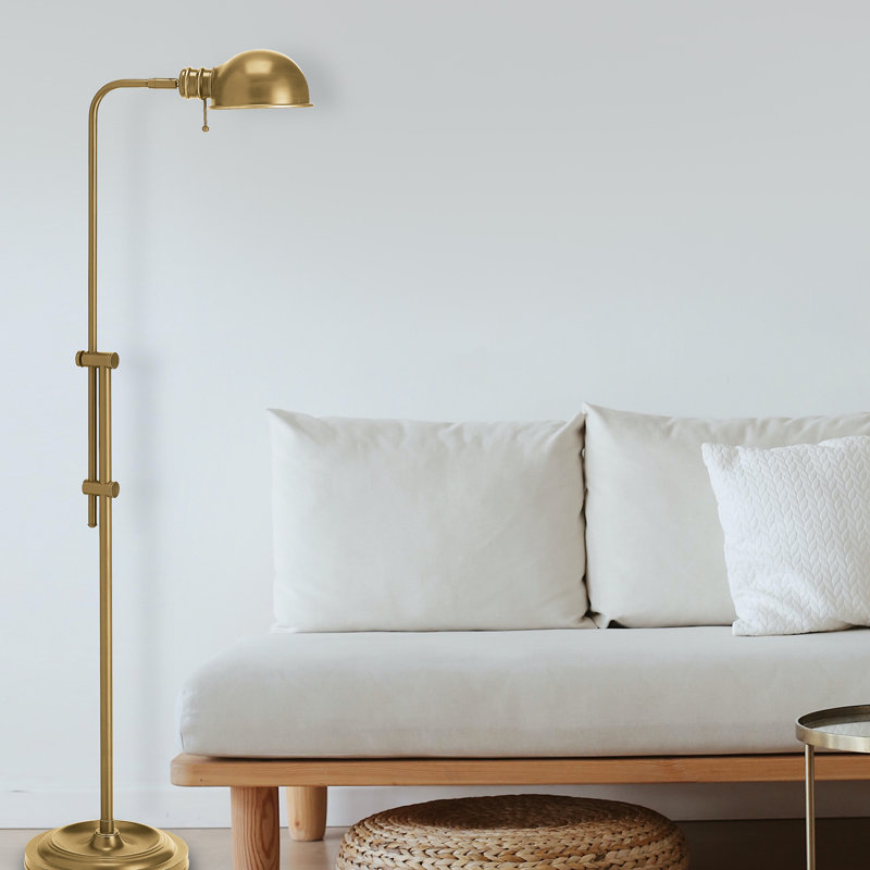Lampe sur pied à une lumière, Laiton vieilli