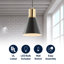 Luminaire suspendu conique à 1 lumière Zurcher-955094857