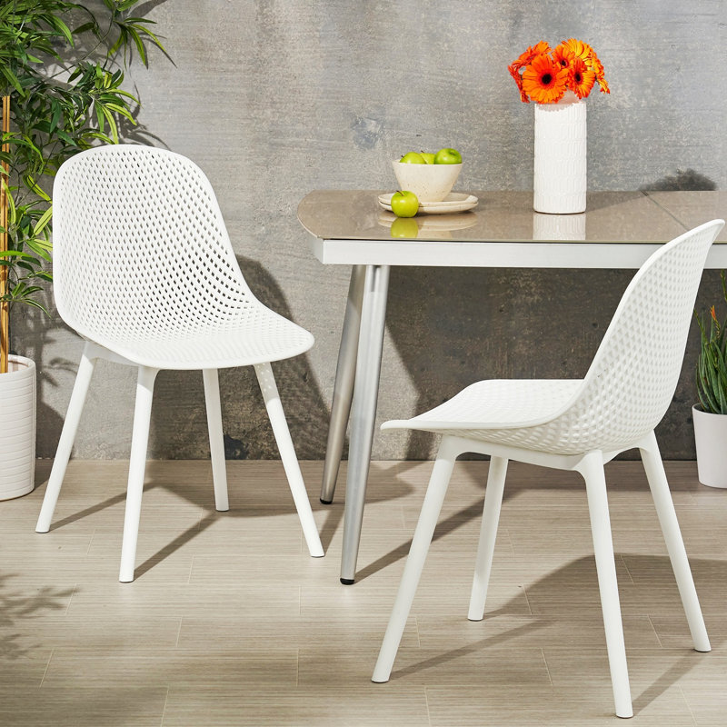 Tabouret d'extérieur 17 po Majram, Blanc