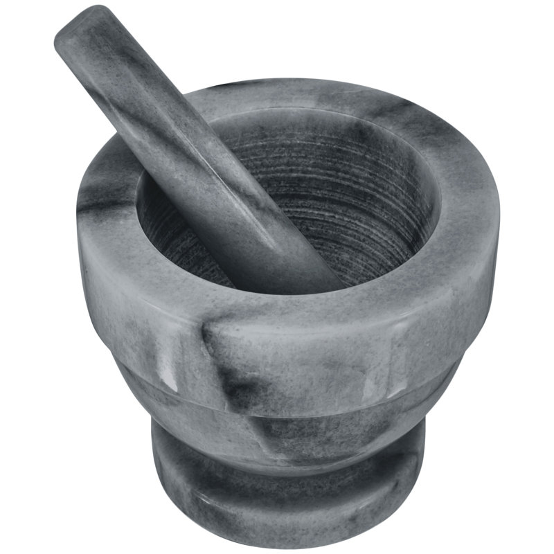 Judge, Marble - Pestle & Mortar, 15cm H x 13cm W x 13cm D, Grey