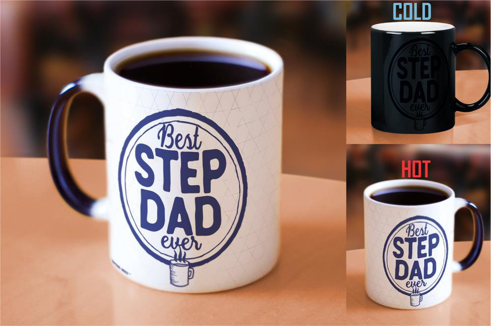 Mahaffey Father Dad Best Step-Dad Ever Mugs Heat-Changing Drinkware - 11oz Latitude Run®