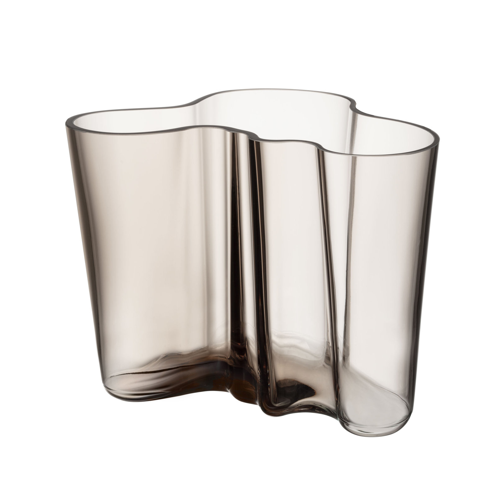 Aalto Glass Table Vase, Opal, 3.74" H x 4.49" W x 3.69" D