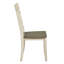 Ensemble de chaises d'appoint de conception moderne 2 pièces avec structure en bois robuste, dossier en X classique et finition bicolore pour les repas à la ferme-1667899711