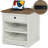1 Drawer Sets Nightstands with Storage Tray and Built-in Charging Station-1802690338