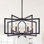 Lustre géométrique noir moderne 27 lumières 8 lumières - Luminaire suspendu industriel en métal pour le salon, la salle à manger ou la cuisine (ampoule non incluse)