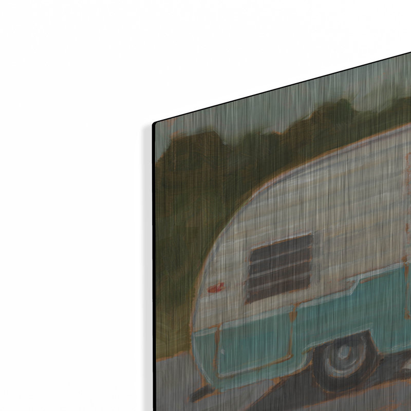 «Retro Camper 1» par Ethan Harper, art mural en métal, H 12 po x l 16 po
