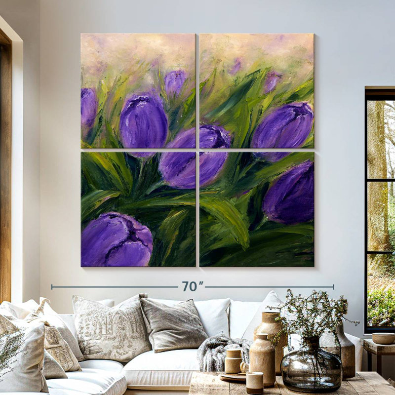 Tulipes Harnek mauve foncé, H 57 po x l 57 po