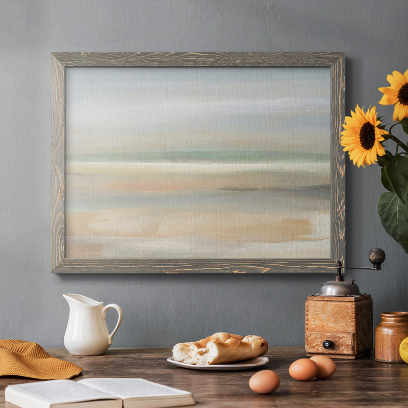«Soft Far Field», reproduction sur toile à cadre flottant, Gris, H 28 po x l 42 po x P 1,5 po