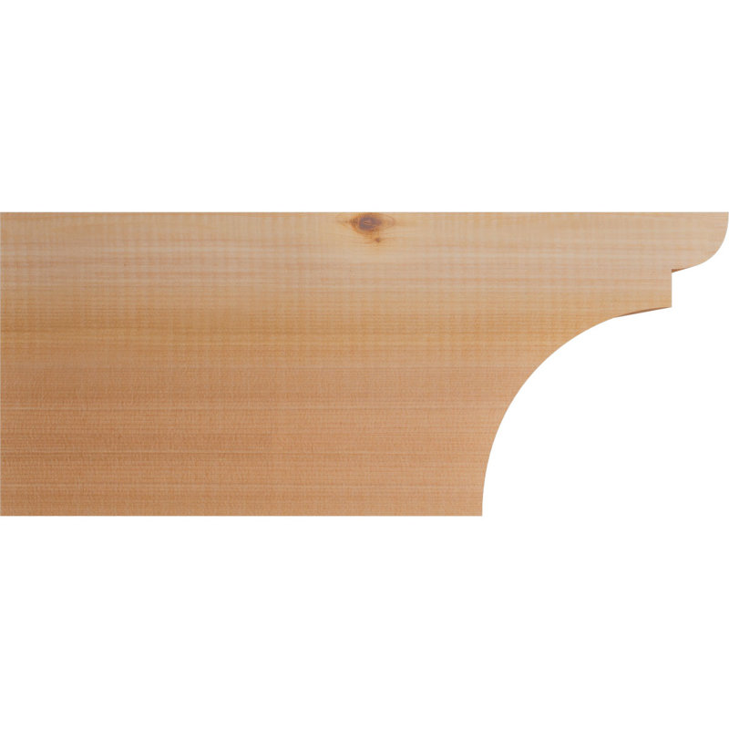 Yorktown Smooth Rafort Tail, Cèdre rouge, H 8 po x l 18 po x P 5,5 po