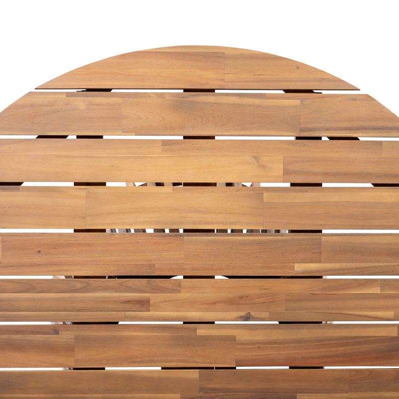 Table de salle à manger en bois Finish de 46,72 pouces pour la cour et l'allure naturelle