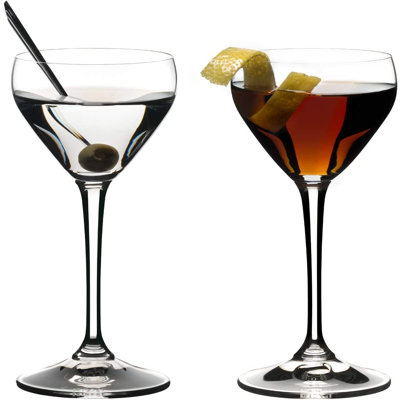 Riedel 4-Oz Drink Specific Glassware Nick & Nora Cocktail Glass, Set of 2, Clear