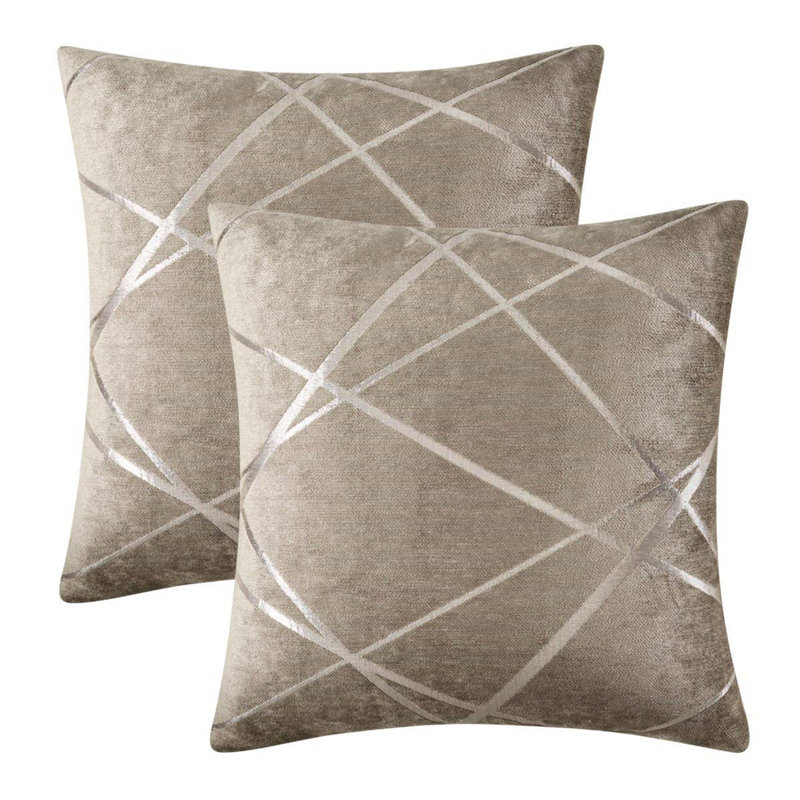 Aydrik Square Cushion Cover, Brown, 45.72cm H x 45.72cm W