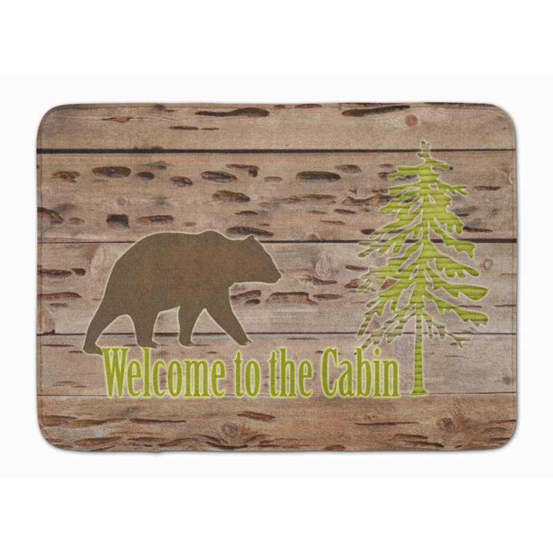 Tapis de bain antidérapant rectangulaire Welcome to the Cabin