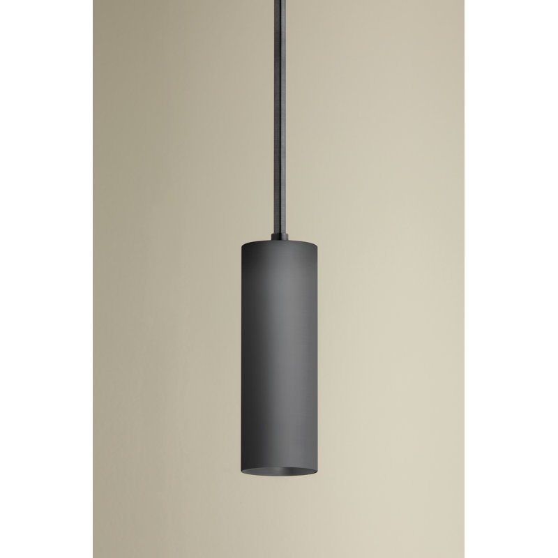 Luxe 1 - Light LED Pendant, 59.25" H x 3.5" W x 3.5" D, Satin Black, 25 W