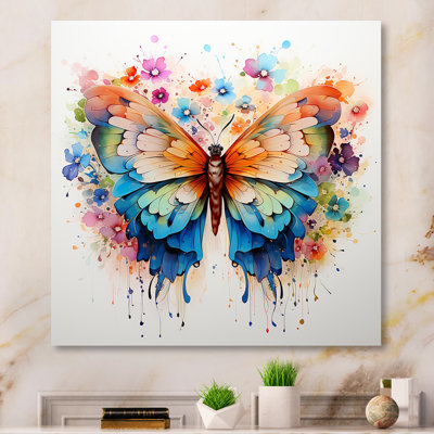 Papillon coloré II - impression d'art sur toile papillon