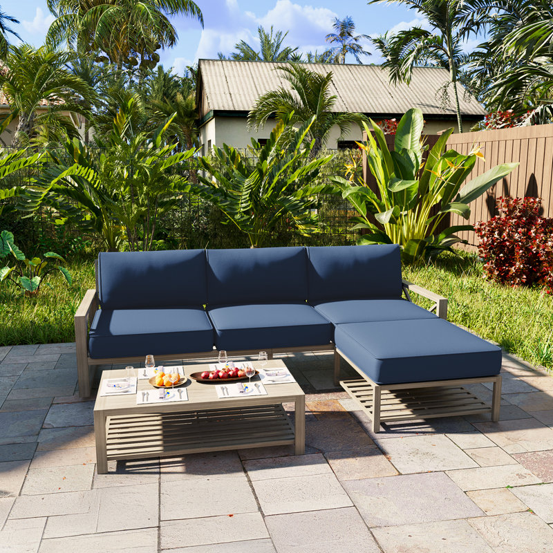 Ensemble de coussins de remplacement pour l'extérieur 4 po, Marine