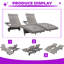 Chaise longue d'extérieur 2 ensembles avec table d'appoint coulissante et dossier réglable à 5 positions-201335981
