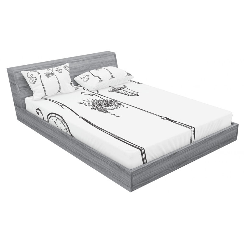 Microfiber Sheet Set, Full Sheet Set with Fitted Sheet