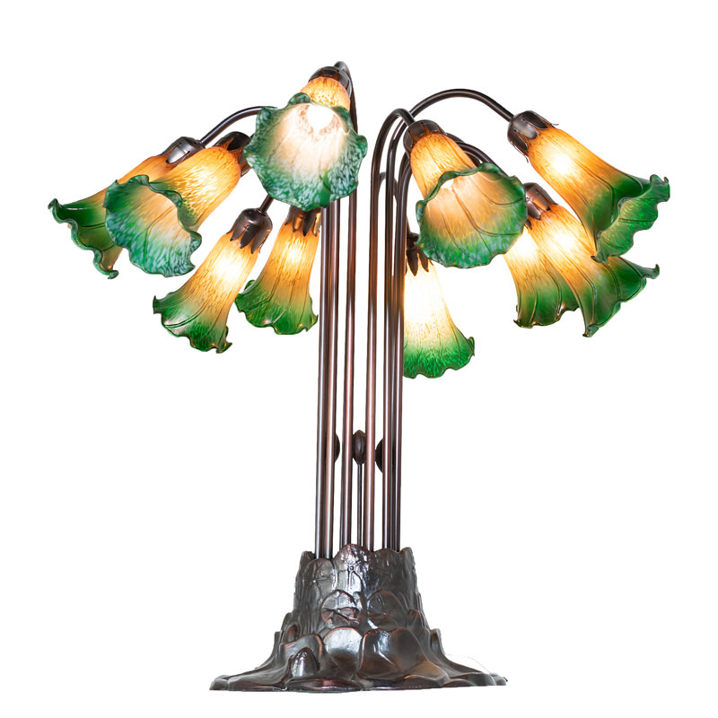 Table Lamp, Yellow and Green