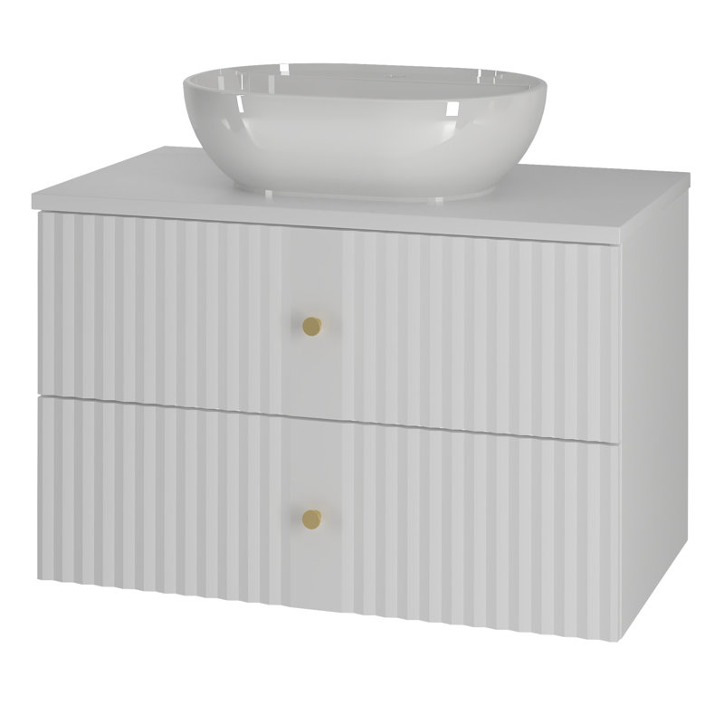 Arashel 81mm Bathroom Vanity with Basin, Gray