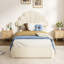 Lit plateforme tapissier simple de style moderne avec cadre Boucle, tête de lit plateforme réglable et lumière DEL-506011417