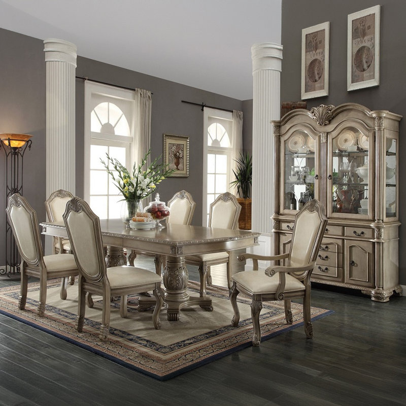 Buffet et huche Kozan, Blanc antique