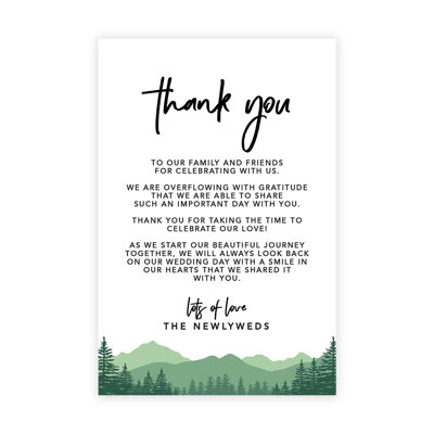 Cartes de présentation de remerciements Woodland Forest
