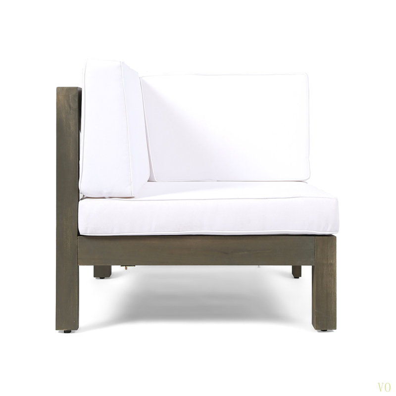 3-PIECE SOFA SET, White, Dark Gray