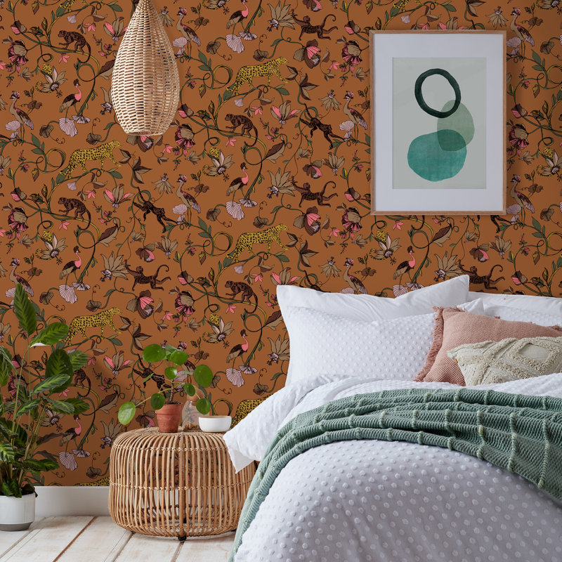 10m L x 52cm W Matte Wallpaper Roll, Sienna