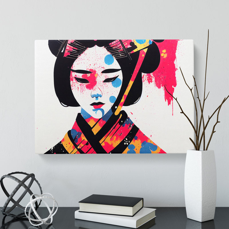 A Splashed Geisha Vol.3 Abstract - Wrapped Canvas, 35cm H x 50cm W x 3cm D