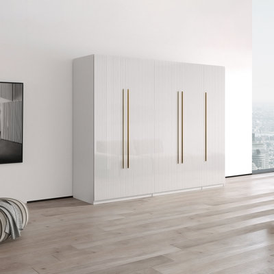 Brazeal 78.9" Armoire with High Gloss Finish