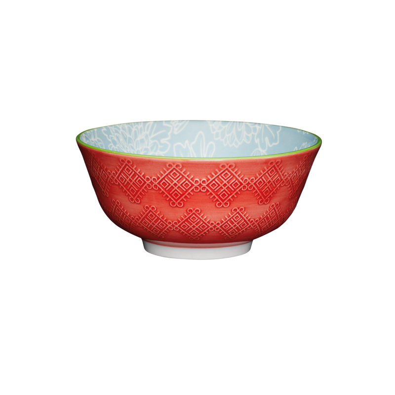 500ml Glazed Stoneware Floral Soup Bowl