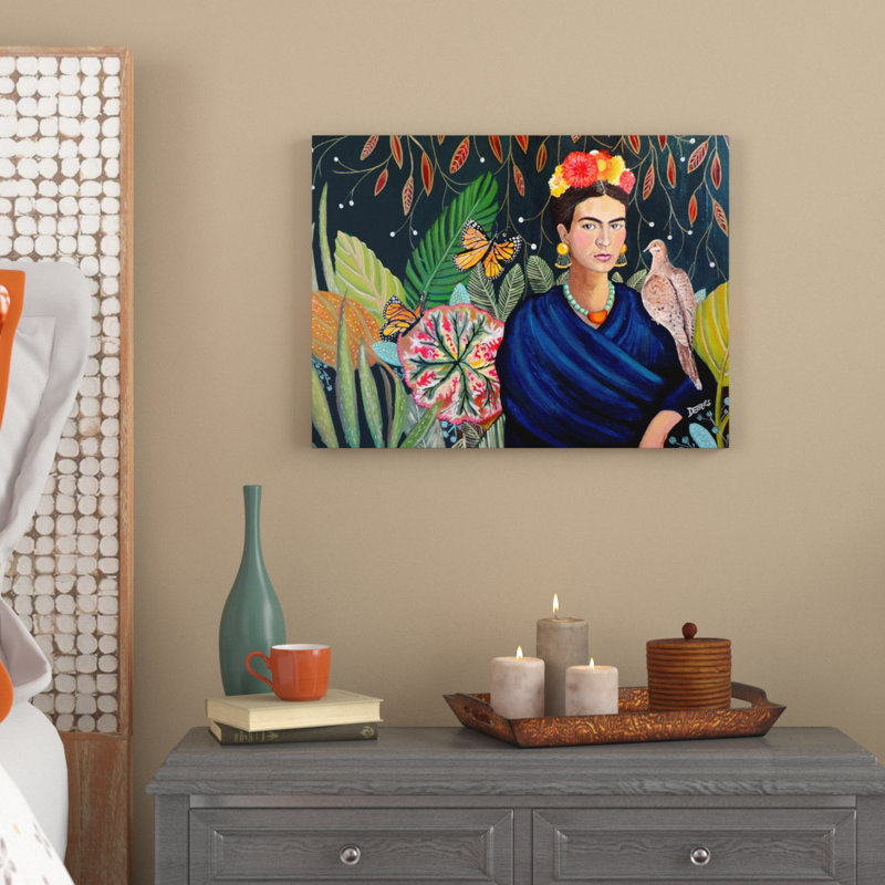 Frida by Sylvie Demers - Graphic Art on Canvas, 14" H x 19" W
